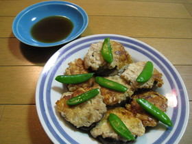 ★しいたけの豆腐バーグ詰め 蒸し焼き