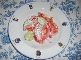 トマトと胡瓜のサラダ