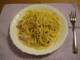 大アサリのクリームパスタ 和風味