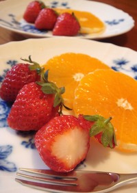 おもてなしの苺☆食べやすくお出しする方法