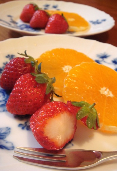 おもてなしの苺☆食べやすくお出しする方法の写真