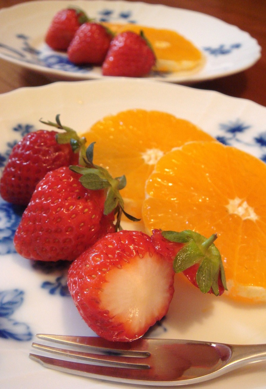 おもてなしの苺☆食べやすくお出しする方法の画像
