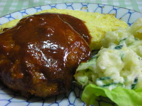 自家製豚挽肉で基本のハンバーグ