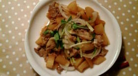 ご飯が進む!簡単・大根と豚こま肉の炒め物
