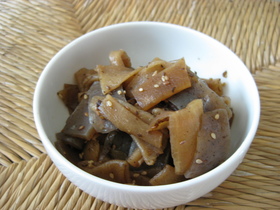 かんぴょうとこんにゃくのおかか煮