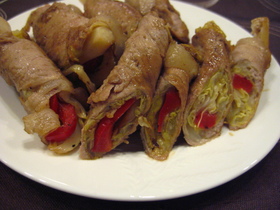 焼き春キャベツの豚肉巻き
