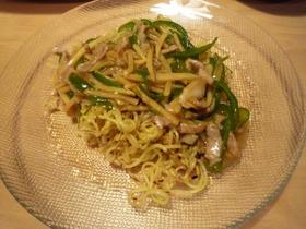 青椒肉絲やきそば