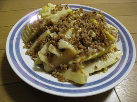 簡単♪たけのこと豚ひき肉のあっさり塩炒め