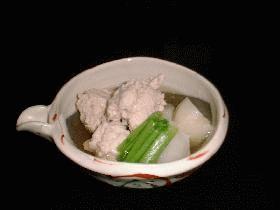 柚子こしょうで・・・蕪とつくねの煮物