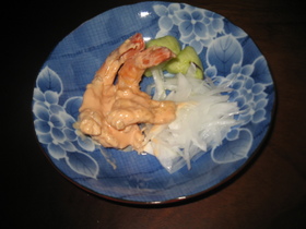 あるある材料でえびマヨ小鉢!