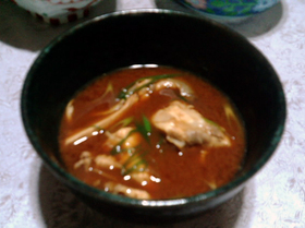 ブリの味噌汁( 赤だし )