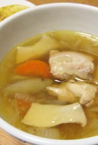 【圧力鍋】チキンと根菜の和風スープ