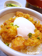 甘辛だれで❤サクふわ鶏天丼の写真