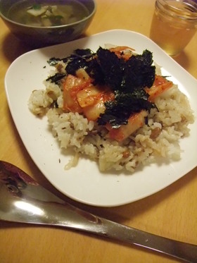 お手軽☆納豆キムチチャーハン