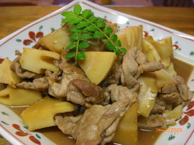 たけのこと♪豚肉の生姜焼き♪