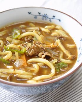 カレーうどん(冷凍うどんでつくる)