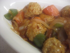 ふわふわ鶏団子 酢豚風