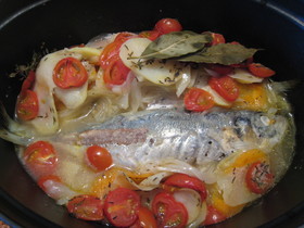 じゃがいもと青魚のコンポート♪