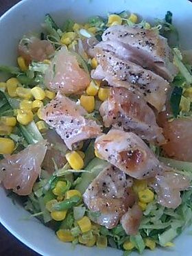 春キャベツ&チキンの爽やかサラダ
