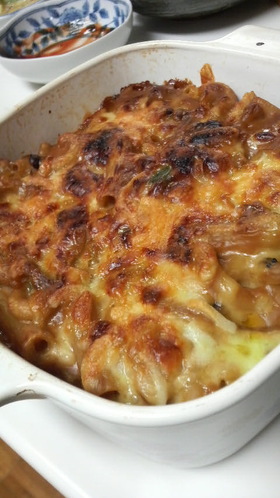 照り焼きチキンクリーム☆マカロニグラタン