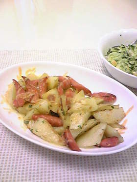 簡単!バジルとポテトのチーズ焼き