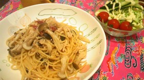 鶏しめじパスタ~梅風味~