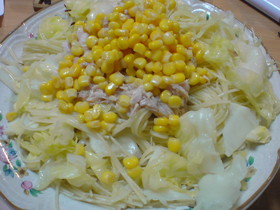 ☆春キャベツ☆ツナ☆コーンのパスタ