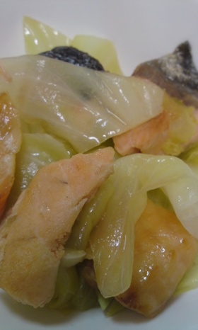 鮭とキャベツのさっと煮