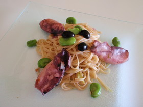 小イカのお茶漬けパスタ☆