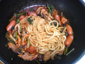 残り物deイタリアンうどん。