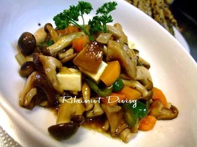 きのことチーズのカレーマリネ