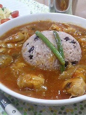 ✿柔らかムネ肉とナスのトマト煮込み✿
