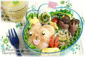 ポケモンのミミロル弁当:キャラ弁