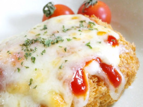コロッケのマヨケチャチーズ焼き♪