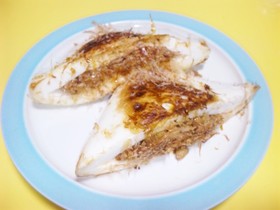 あつあつ★はんぺんのめんたい納豆サンド