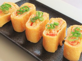 ★チーズがとろける♪明太子入り卵焼き