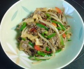 レンジで簡単!! ヘルシー青椒肉絲
