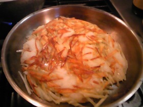 簡単♪ 千切りジャガイモとおもちのお焼き