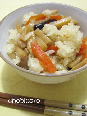 炊き込まない!混ぜるだけ たけのこご飯
