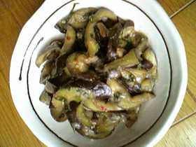 甘辛♪ナスと大葉の味噌炒め♪