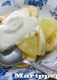 簡単ヨーグルトデザート★バナナ＆パイン缶