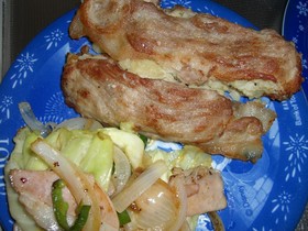 豚肉のポテトはさみ焼き