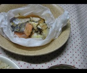 ☆鮭と新たまねぎの味噌蒸し☆