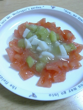 離乳食後期★なすトマ帆立あん