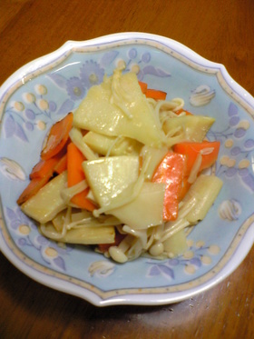 たけのこ&にんじんの中華風炒め