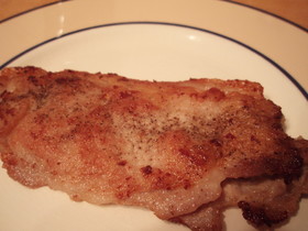 薄切り肉でポークソテー