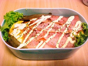 美味しい♪きんぴらベーコンエッグ丼