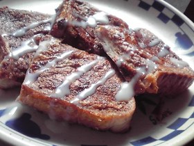 ココアフレンチトーストの練乳がけ♪