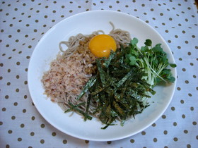 冷やし納豆そば