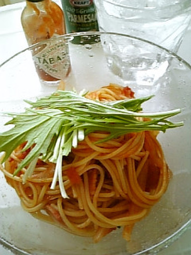 ♡ベーコンと新たまねぎのトマトパスタ♡の写真
